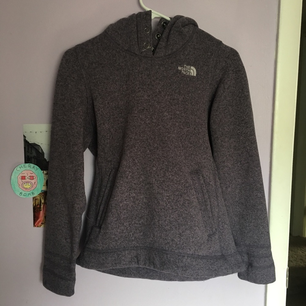 Purple north face hoodie